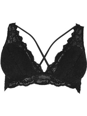 Magic Form 3117 Dolgulu Dantelli Bralette Sütyen - Siyah