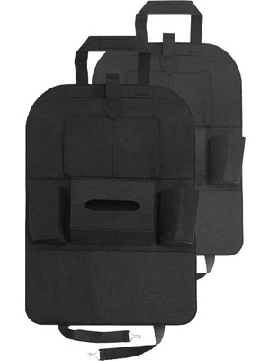 Joseki 2 Adet Araç Içi Koltuk Arkası Eşya Düzenleyici Ceplik Araba Oto Seyahat Organizeri Toplayıcı Keçe