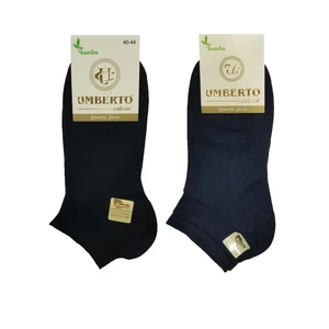 Umberto Calvini 6 Adet Erkek  Bambu Patik Çorap - 307 3 Siyah 3 Lacivert