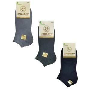 Umberto Calvini 6 Adet Erkek  Bambu Patik Çorap - 307 2 Gri 2 Füme 2 Lacivert