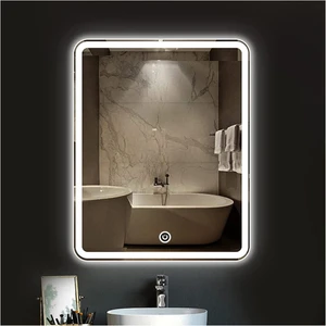 Global Led Mirror 75X105 cm Kumlamalı Dokunmatik Tuşlu Ledli Ayna Duvar Salon Banyo Wc Ofis Yatak Odası Boy Ledli Ayna