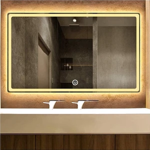 Global Led Mirror 60X70 cm Kumlamalı Dokunmatik Tuşlu Ledli Ayna Duvar Salon Banyo Wc Ofis Yatak Odası Boy Ledli Ayna