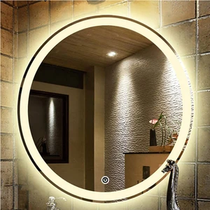 Global Led Mirror 85 cm Kumlamalı Dokunmatik Tuşlu Yuvarlak Ledli Ayna Duvar Salon Banyo Wc Ofis Yatak Odası Boy Ledli Ayna