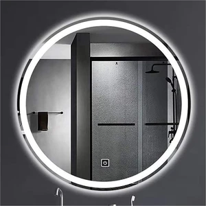 Global Led Mirror 75 cm Kumlamalı Dokunmatik Tuşlu Yuvarlak Ledli Ayna Duvar Salon Banyo Wc Ofis Yatak Odası Boy Ledli Ayna