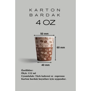 Karton Bardak 4 Oz ADET:1000