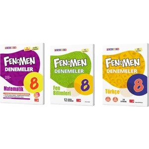 Gama Yayınları Fenomen 8. Sınıf LGS Matematik+Türkçe+Fen Bilimleri Deneme Seti 3 Kitap