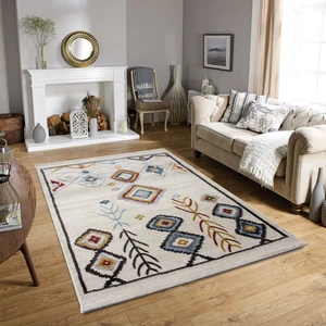 Halı Etnik Plus G0290 Krem/mavi 80 x 150 cm Dokuma Halı