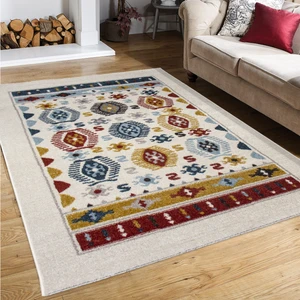 Halı Etnik Plus G0293 Krem/mavi 80 x 150 cm Dokuma Halı