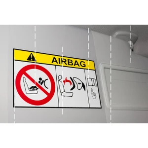 2 Adet Airbag Uyarı Dikkat Sticker Etiket Yapıştırması