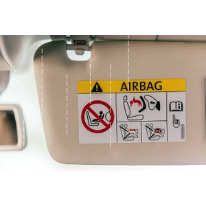 Airbag Airbag 2 Adet Uyarı Etiketi Güneşlik Üzerindeki
