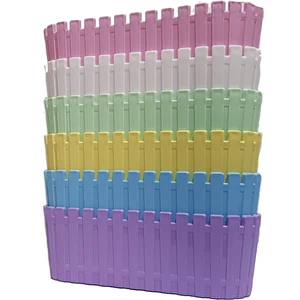 6 Lı Akasya 5,5 cm Renkli Plastik Kaktüs Saksısı Triple