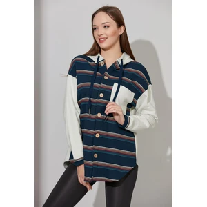 Alexander Gardi Kapüşonlu Düğmeli Sweatshirt (UN-61401)
