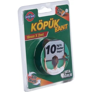 Boss Köpük Bant Montaj Aksesuar Yapıştırma Bandı 19MMX2MT 10KG Taşır