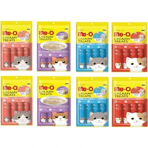 Me-O Creamy Treats 8'li Paket 4 Çeşit Karma Kedi Sıvı Ödülü