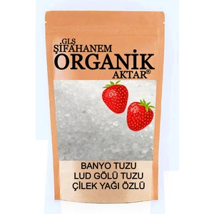 GLŞ Şifahanem Organik Aktar Banyotuzuu Lud Gölü Tuzu Çilek Yağı Özlü 250 gr