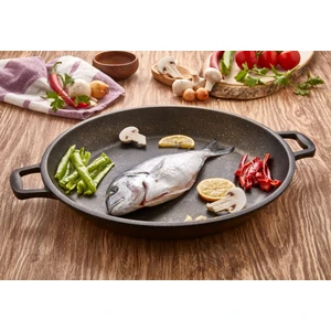 Polo Chef Iron Döküm Çift Saplı Tava Balık Izgara 36 Cm