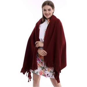 Kadın Polar Şal -100- - 100 - Bordo - Standart