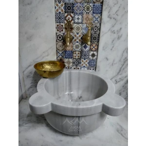 Marmara Düz Mermer Kurna