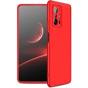Case 4U Xiaomi Mi 11T 5g Kılıf 3 Parçalı Tam Koruma Sert Mika Ays Kapak Kırmızı