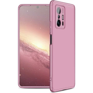 Case 4U Xiaomi Mi 11T 5g Kılıf 3 Parçalı Tam Koruma Sert Mika Ays Kapak Rose Gold