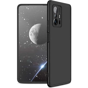 Case 4U Xiaomi Mi 11T 5g Kılıf 3 Parçalı Tam Koruma Sert Mika Ays Kapak Siyah