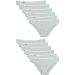 Beyaz Düşük Bel Likralı Pamuklu Slip 12 Adet