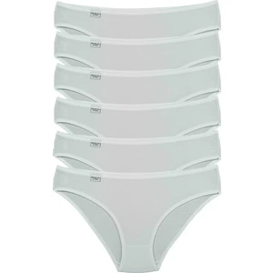 Beyaz Düşük Bel Likralı Pamuklu Slip 6 Adet