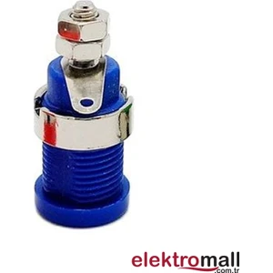 4mm Korumalı Mavi Born Jack - 10 Adet