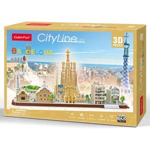 Cubic Fun Cubicfun Barcelona 3D Puzzle 186 Parça