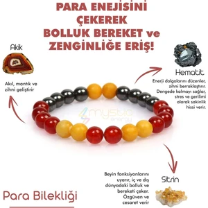 Mystic Energy Para,Bereket Ve Zenginlik Doğal Taş Tılsım Bilekliği