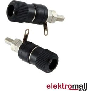 4mm Siyah Born Jack - 5 Adet