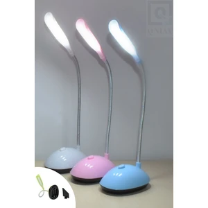 Kullanışlı Bükülebilir Kitap Okuma LED Masa Lambası (Pembe) Mini Masa Lambası