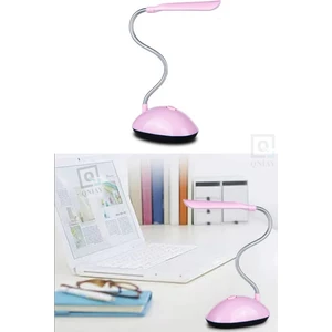 Taşınabilir Pilli Kullanışlı Bükülebilir LED Masa Lambası (Pembe) Mini Masa Lambası