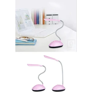 Pratik Kullanışlı Bükülebilir LED Masa Lambası (Pembe) Mini Masa Lambası