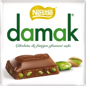 Damak Antep Fıstıklı Sütlü Çikolata 60 gr - X6