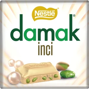 Damak Inci Antep Fıstıklı Beyaz Kare Çikolata 60 gr - X6