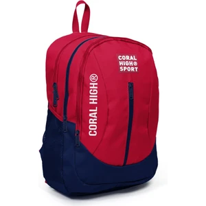 Coral High Sport Kırmızı-Lacivert Dört Bölmeli USB Şarjlı Kulaklık Çıkışlı Sırt Çantası 23447