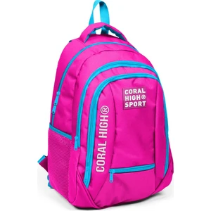 Coral High Sport Neon Pembe Dört Bölmeli Sırt Çantası 23456