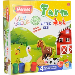 Orta Kutulu Çiftlik Hayvanları Oyun Hamur Seti