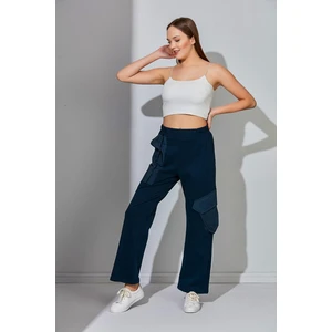 Alexander Gardi Alexandergardı Yüksek Bel Boru Paça Cepli Eşofman Altı (B22-1301)