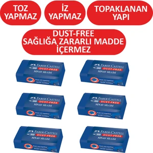 Faber Castell Sınav Silgisi 6lı