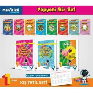 Mavitikli Yayıncılık 1. Sınıf Dört Dörtlük Tatil Kitabı