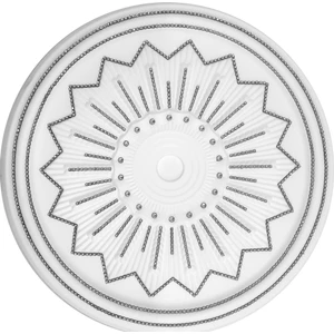 Buğday Desenli Stropiyer  Siyah Taşlı Tavan Lamba Göbeği - 50 cm