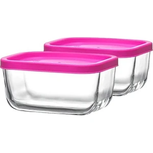 2'li Saklama Kabı Pembe Kapak
