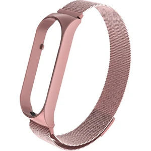 Xiaomi Mi Band 5 Metal Kordon Tel Örgü Tasarım Mıknatıslı Renkli Şık Kayış