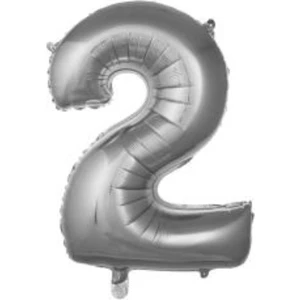 Eğlence Marketi 16 Inç 35 cm Gümüş Folyo Rakam Balon 2