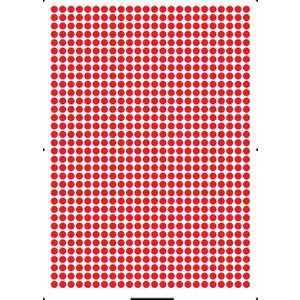 Naturel Basım 1cm Çaplı Yuvarlak Renkli Etiketler