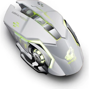 X8 2.4g Kablosuz Şarjlı Sessiz Işıklı Mekanik Oyuncu Faresi  (Yurt Dışından)