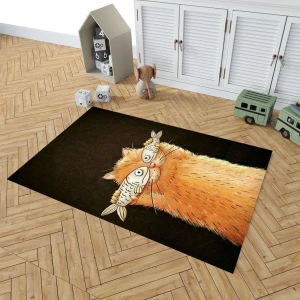 Cappio Halı Kedi ve Balık Figürlü Halı  - CP1291