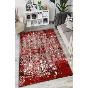 Cappio Halı Kırmızı Eskitme Desenli Halı  - CP1241